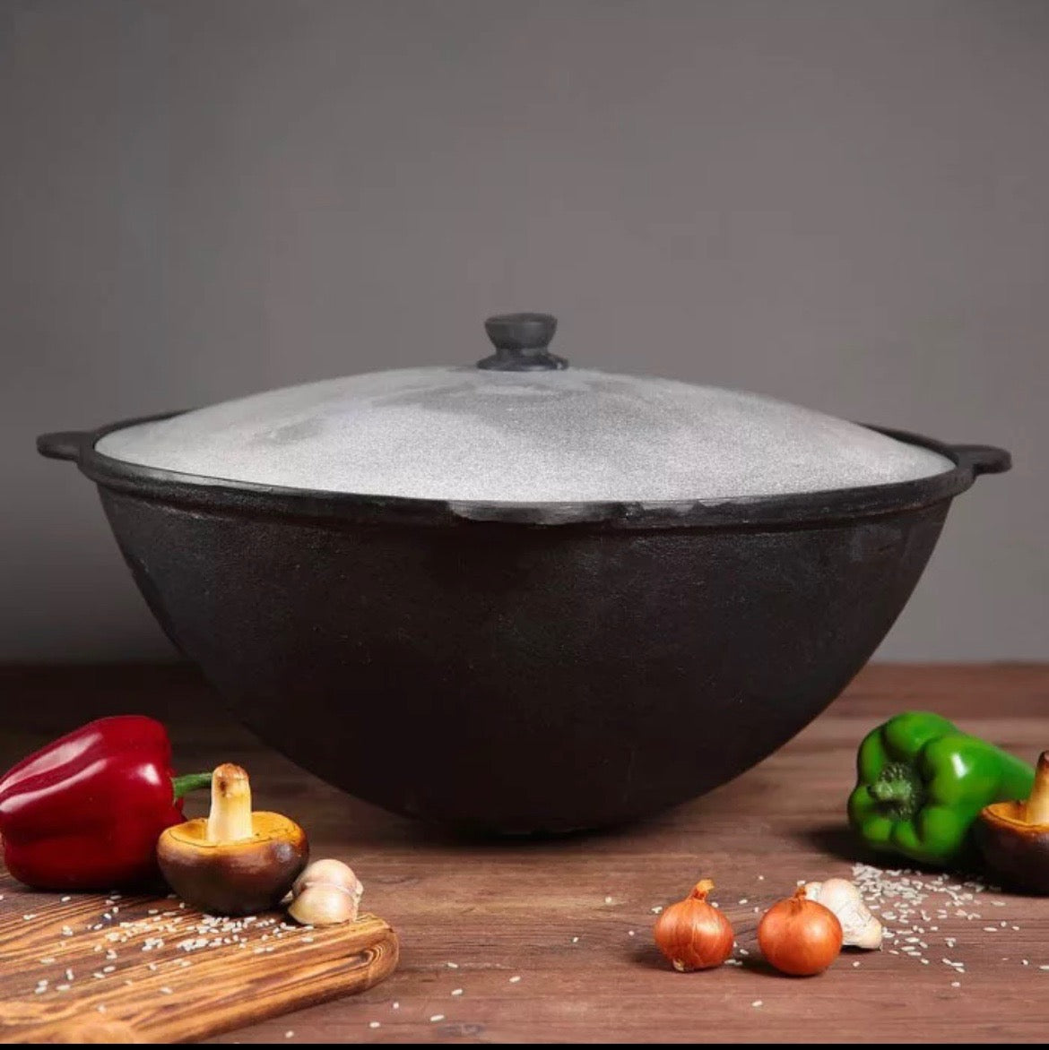 Authentic Cast Iron Uzbek Kazans Couldrons Outdoor use  For Preparing Rice Pilaf Pilov Cast Iron Kazan